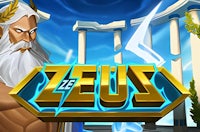 the logo for the game zeus