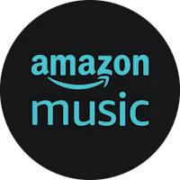 the amazon music logo on a black background