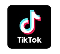 the tiktok logo on a black background