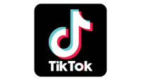 the tiktok logo on a black background
